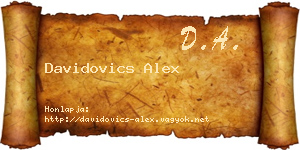 Davidovics Alex névjegykártya
